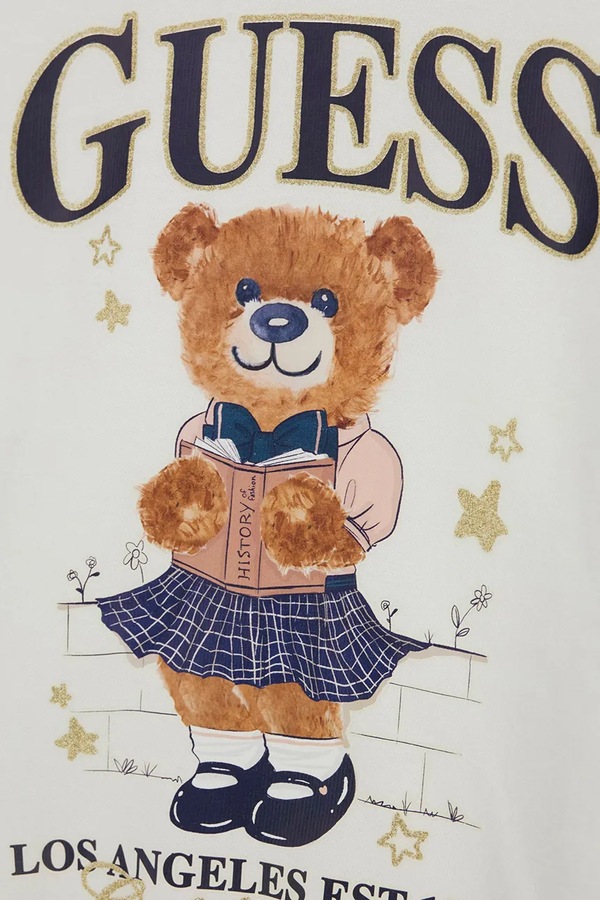 Кофта детская хлопковая Guess цвет белый фото 2