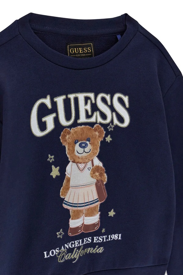 Кофта детская хлопковая Guess цвет темно-синий фото 2