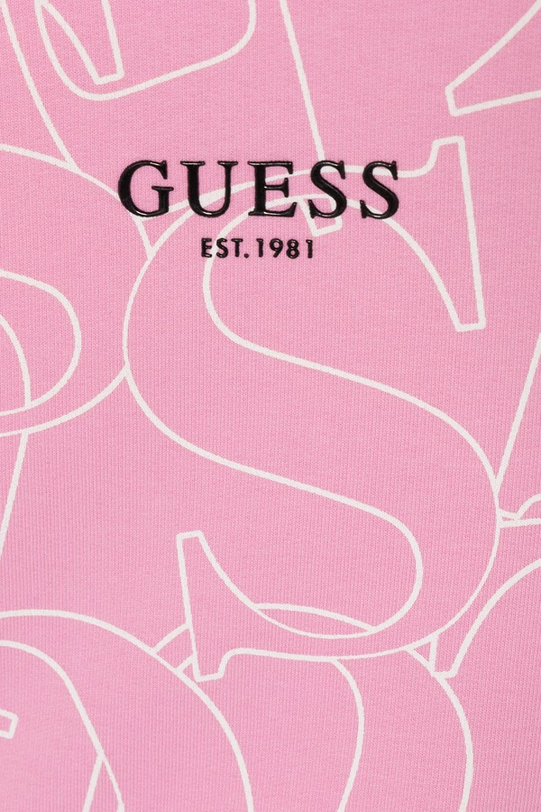 Кофта з капюшоном дитяча бавовняна Guess колір рожевий фото 2