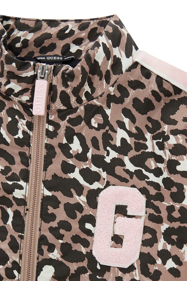 Кофта на застібці дитяча бавовняна Guess колір бежевий фото 2