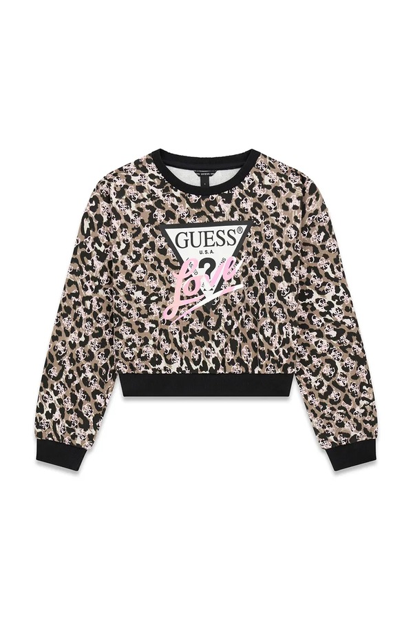 Кофта дитяча бавовняна Guess колір бежевий