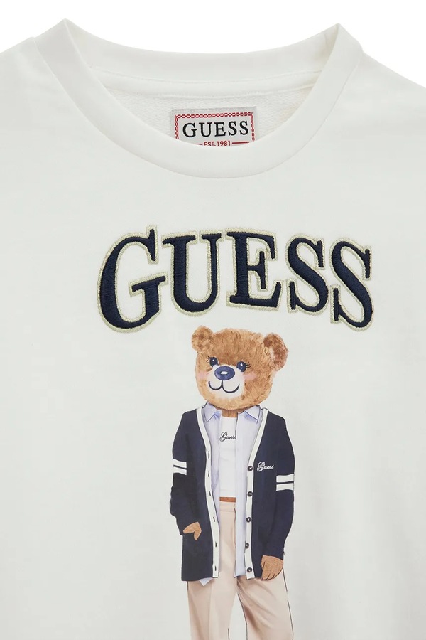 Кофта детская хлопковая Guess цвет белый фото 2