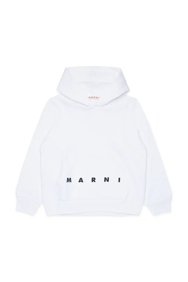 Кофта з капюшоном дитяча бавовняна Marni колір білий