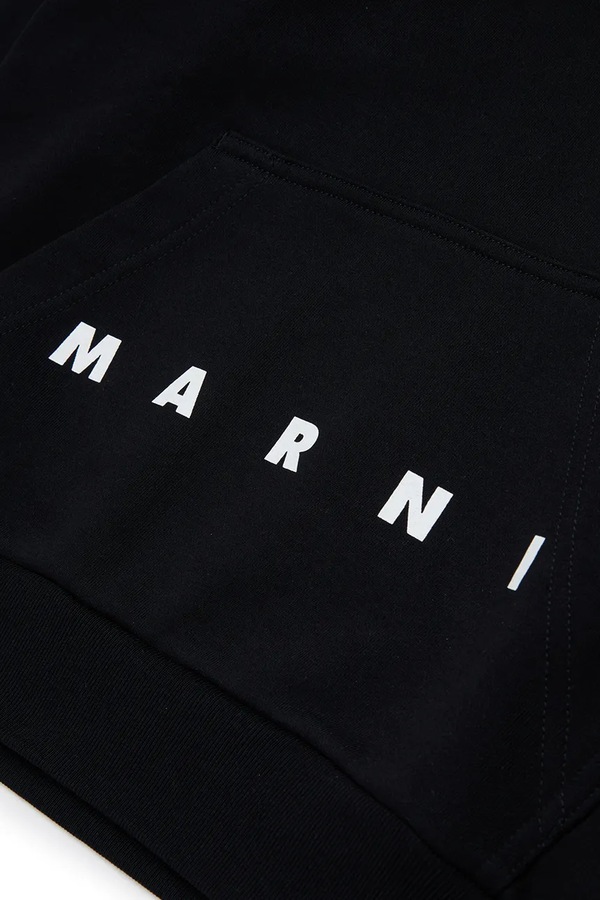 Кофта з капюшоном дитяча бавовняна Marni колір чорний фото 4