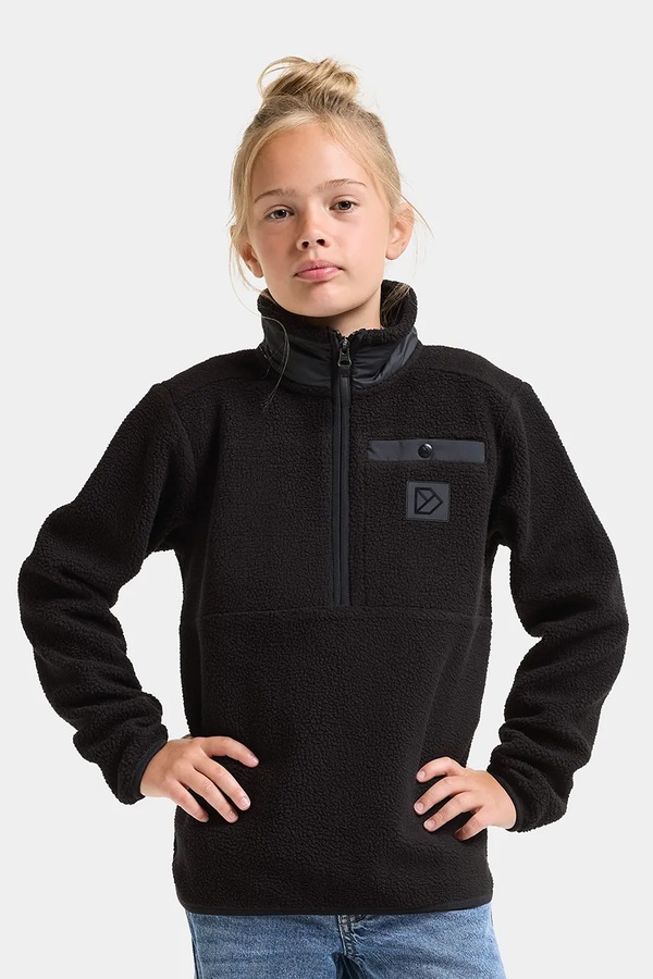 Кофта дитяча флісова Didriksons JOULE KIDS HZ колір чорний