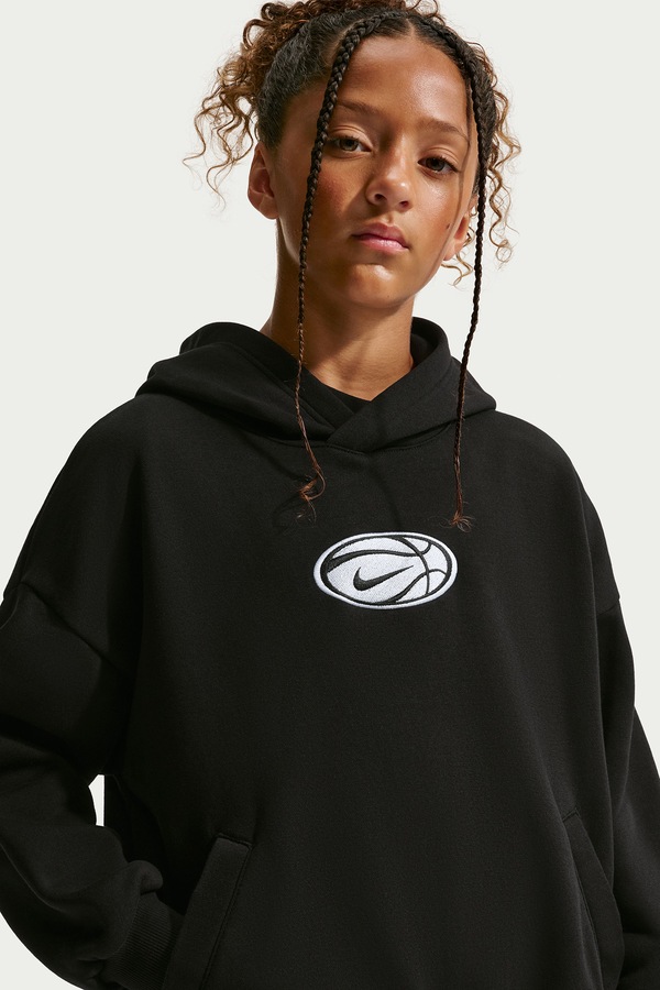 Кофта з капюшоном дитяча Nike колір чорний фото 3