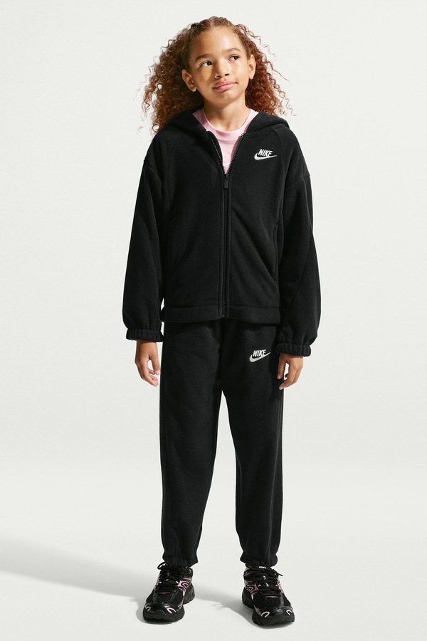 Кофта на застібці з капюшоном дитяча флісова Nike Club Fleece колір чорний фото 2