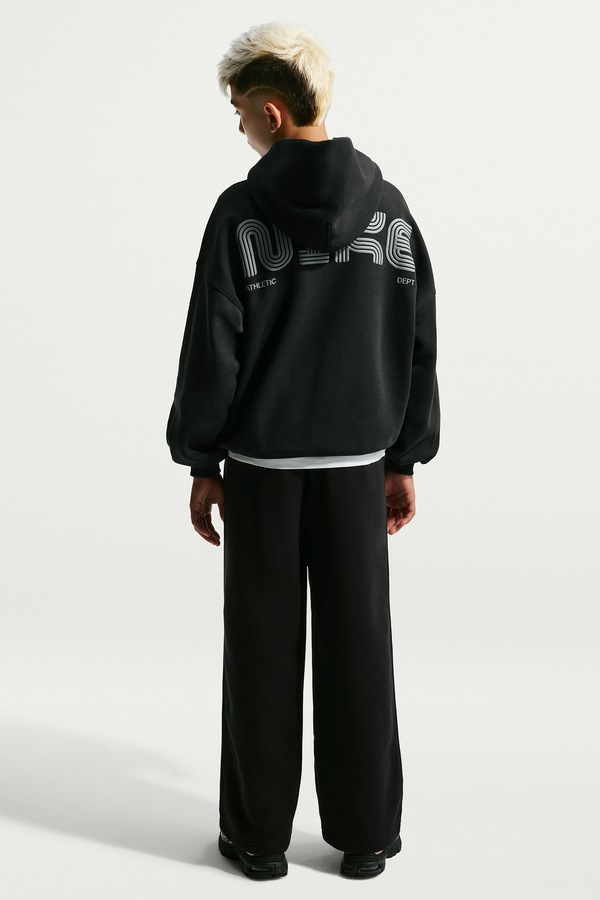 Кофта з капюшоном дитяча з бавовною Nike Sportswear Club колір чорний фото 2