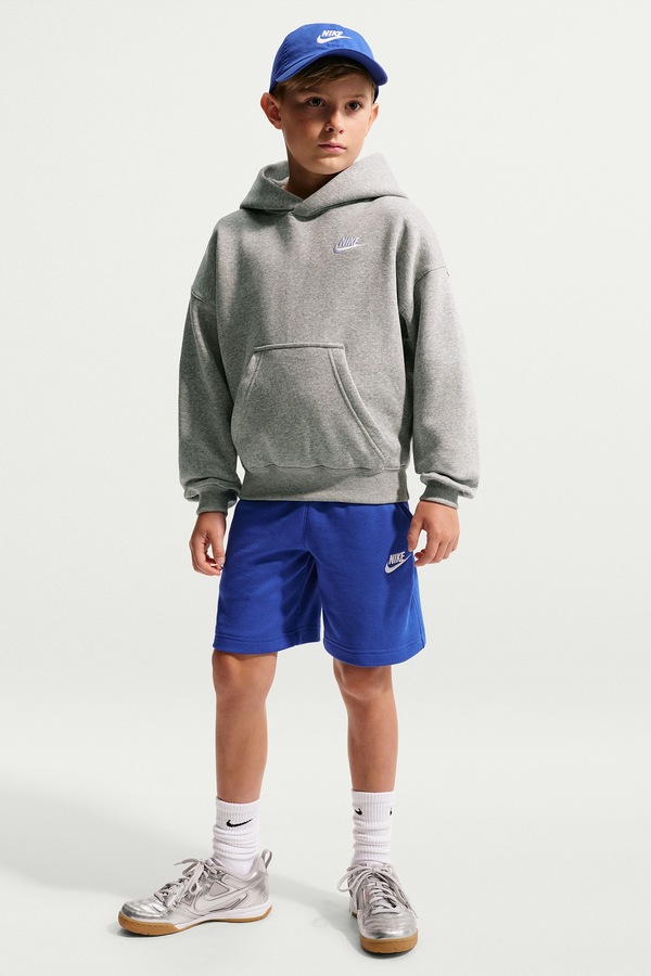 Кофта з капюшоном дитяча з бавовною Nike Sportswear Club Fleece колір сірий фото 3