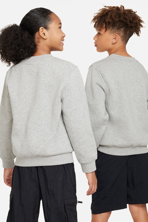 Кофта дитяча з бавовною Nike Sportswear Club Fleece колір сірий фото 2