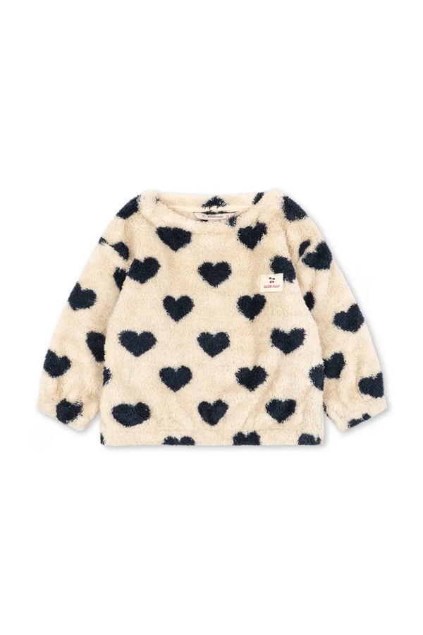Кофта дитяча флісова Konges Sløjd COZY SWEAT SHIRT GRS колір бежевий