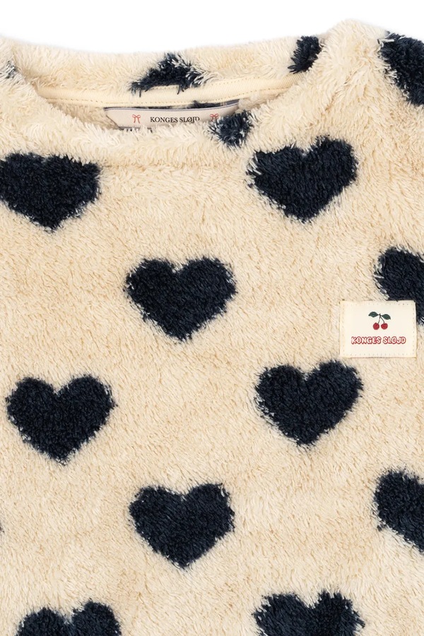 Кофта дитяча флісова Konges Sløjd COZY SWEAT SHIRT GRS колір бежевий фото 3
