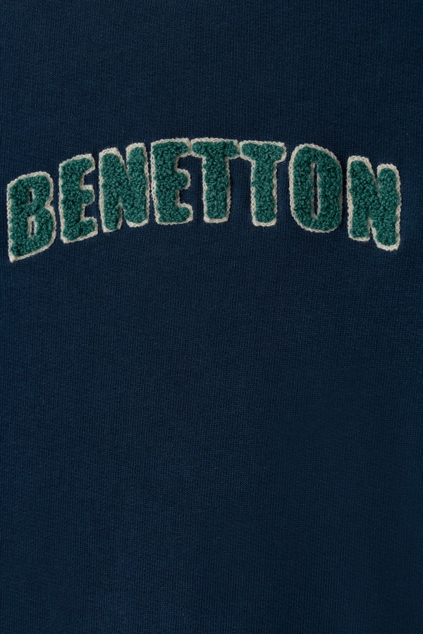 Кофта дитяча бавовняна United Colors of Benetton колір темно-синій фото 2