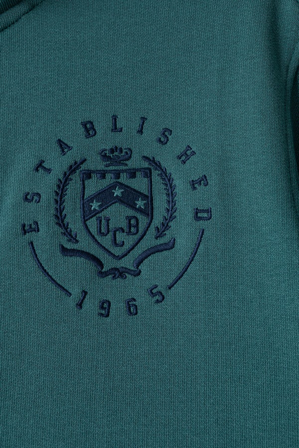 Кофта на застібці дитяча бавовняна United Colors of Benetton колір бірюзовий фото 2