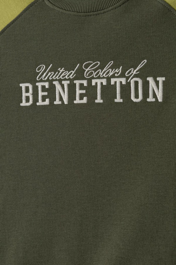 Кофта дитяча бавовняна United Colors of Benetton колір зелений фото 2