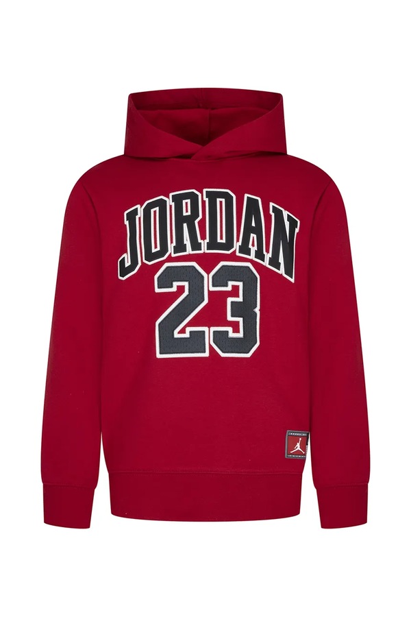 Кофта с капюшоном детская с хлопком Jordan цвет красный