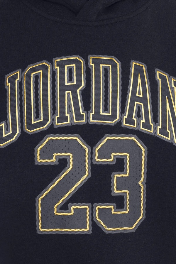 Кофта с капюшоном детская с хлопком Jordan цвет черный фото 2
