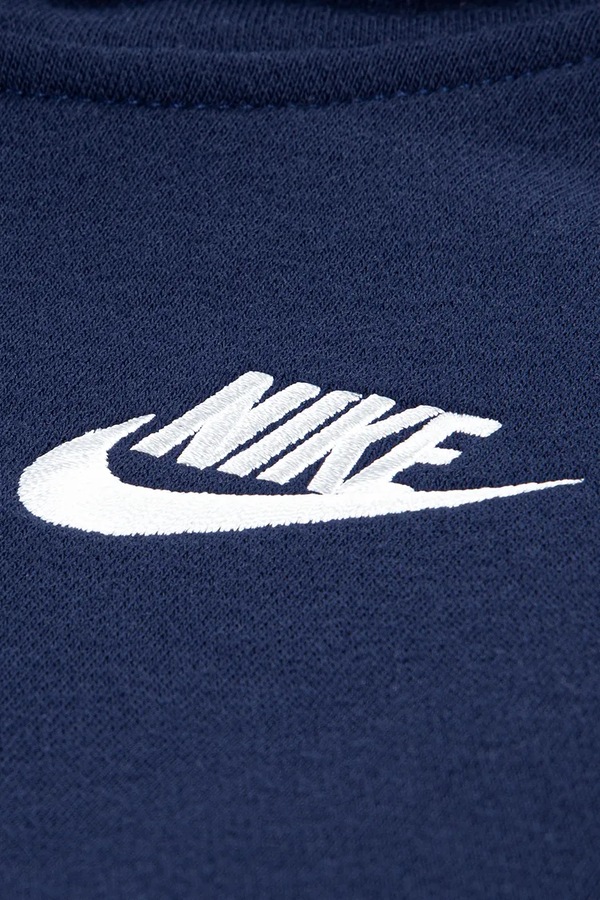 Кофта з капюшоном дитяча з бавовною Nike колір темно-синій фото 3
