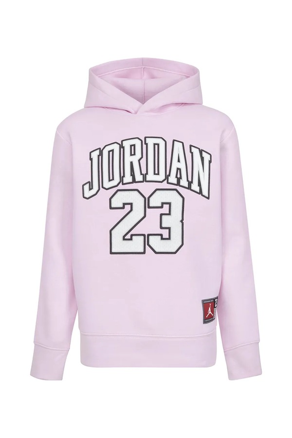 Кофта с капюшоном детская с хлопком Jordan цвет розовый