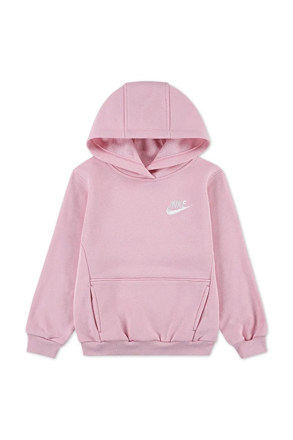 Кофта с капюшоном детская с хлопком Nike цвет розовый