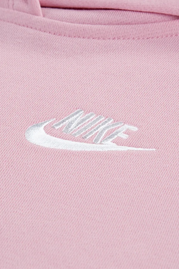 Кофта з капюшоном дитяча з бавовною Nike колір рожевий фото 2