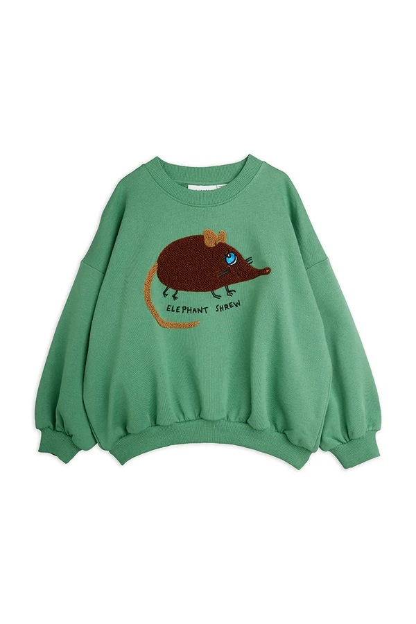 Кофта дитяча бавовняна Mini Rodini Elephant колір зелений