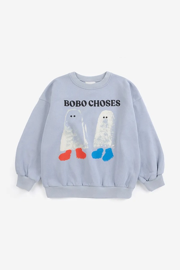 Кофта детская хлопковая Bobo Choses Booty Ghosts цвет голубой