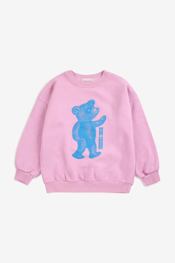 Кофта оверсайз детская с хлопком Bobo Choses Softpaw Monster цвет розовый