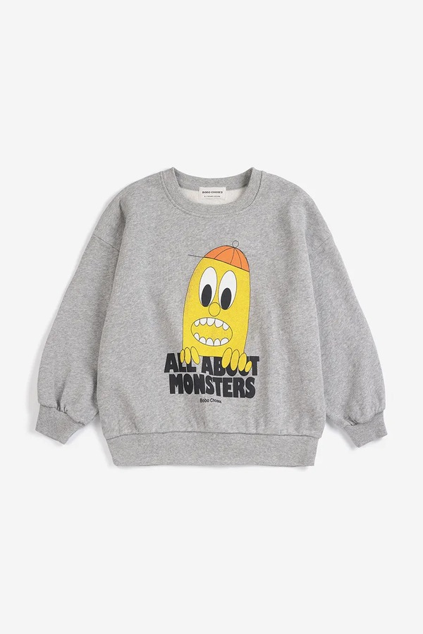 Кофта детская хлопковая Bobo Choses Bigtooth Lemon цвет серый