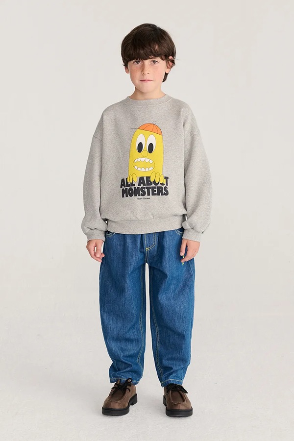Кофта детская хлопковая Bobo Choses Bigtooth Lemon цвет серый фото 2