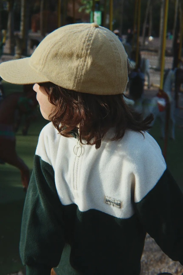 Кофта дитяча флісова Konges Sløjd TAVI HALF ZIP GRS колір чорний
