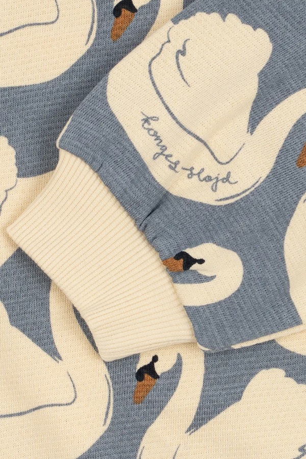 Кофта дитяча бавовняна Konges Sløjd LOUPY PRINT SWEAT SHIRT GOTS колір блакитний фото 4