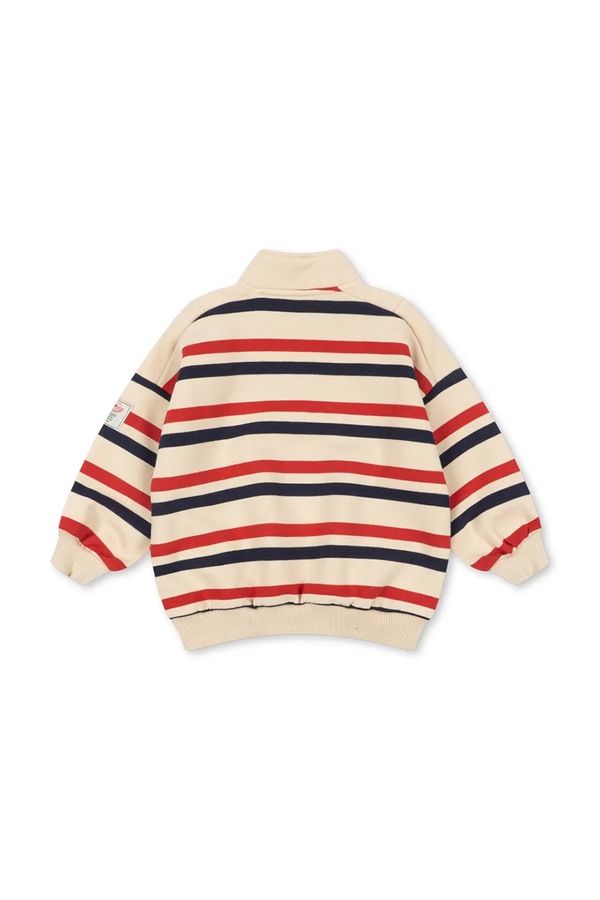 Кофта дитяча з бавовною Konges Sløjd LOU HALF ZIP SWEAT GOTS колір бежевий фото 2