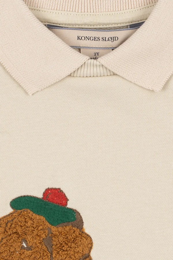 Кофта детская с хлопком Konges Sløjd SPOTTY SWEAT SHIRT GOTS цвет белый фото 2
