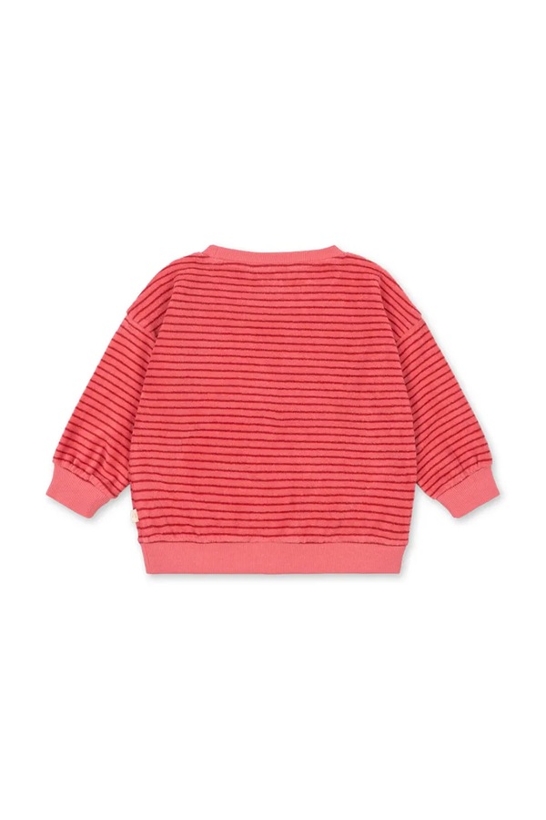 Кофта оверсайз дитяча бавовняна Konges Sløjd ITTY SWEAT SHIRT GOTS колір рожевий
