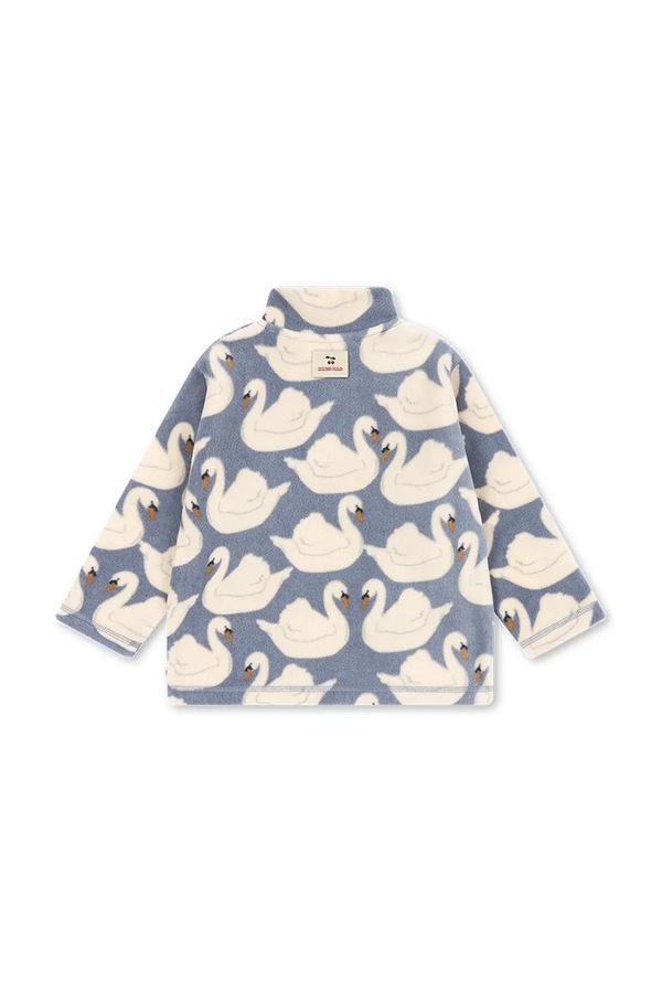 Флісова кофта дитяча Konges Sløjd TAVI FLEECE SWEATSHIRT GRS колір блакитний фото 2