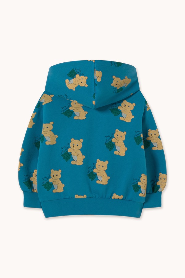 Кофта з капюшоном дитяча бавовняна Tinycottons BEARS HOODIE колір блакитний фото 2