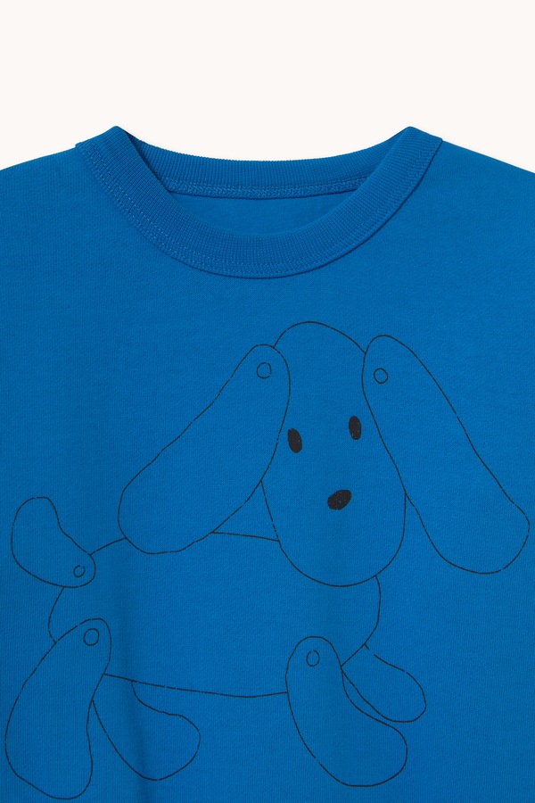 Кофта дитяча бавовняна Tinycottons DOG GRAPHIC SWEATSHIRT колір блакитний фото 3