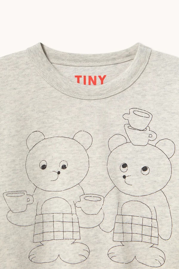Кофта дитяча бавовняна Tinycottons TINY TEA ROOM GRAPHIC SWEATSHIRT колір білий фото 2