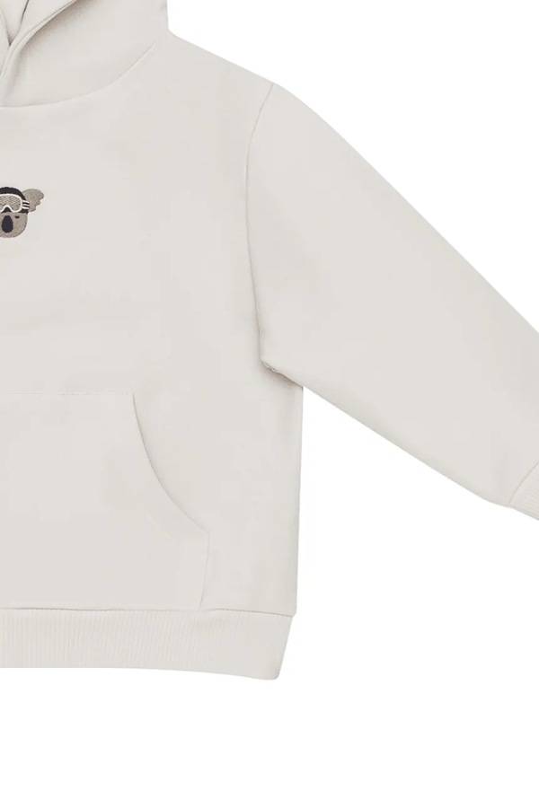 Кофта з капюшоном дитяча бавовняна з еластаном Donsje Herps Hoodie Ski Koala колір білий фото 3