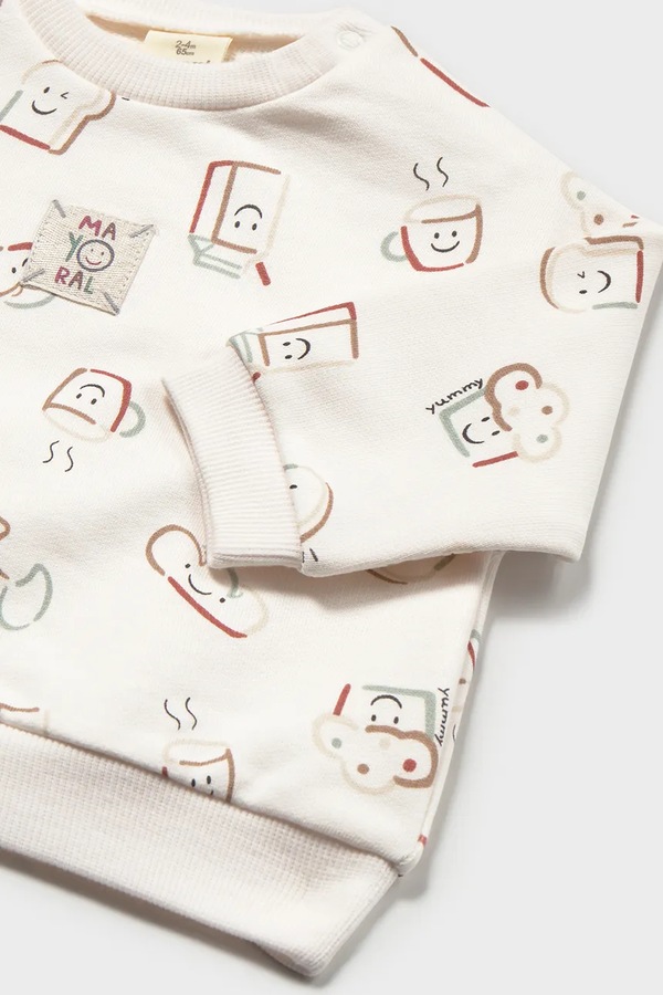 Кофта для немовлят з бавовною Mayoral Newborn колір білий фото 2