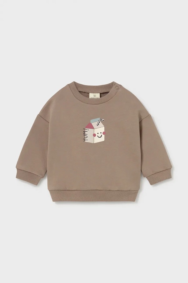 Кофта для немовлят з бавовною Mayoral Newborn колір бежевий
