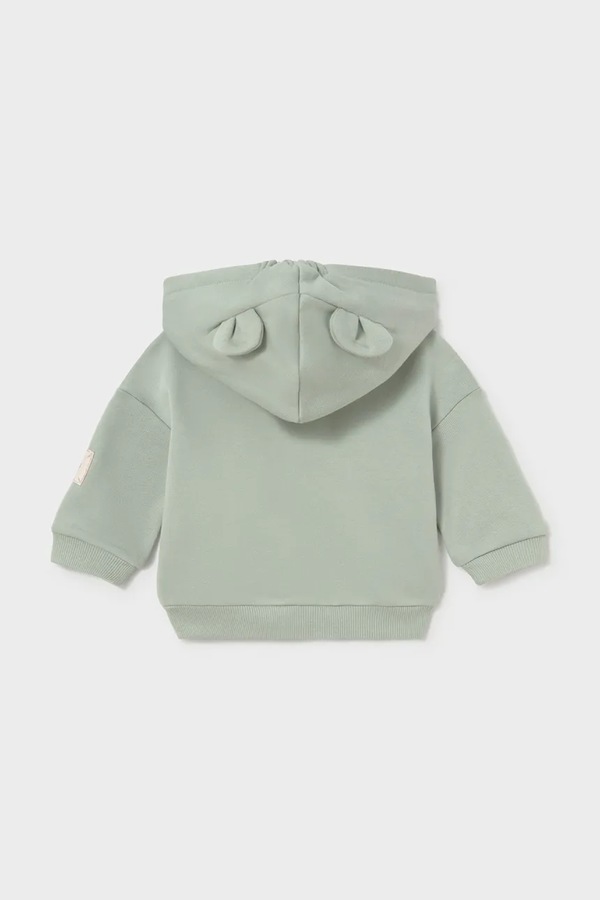 Кофта з капюшоном для немовлят з бавовною Mayoral Newborn колір бірюзовий