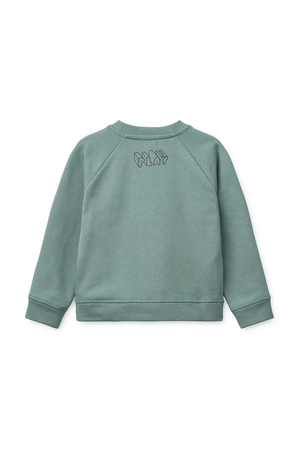 Кофта дитяча бавовняна Liewood Orson Sweatshirt колір зелений фото 2