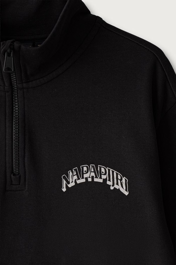 Кофта дитяча з бавовною Napapijri B-TIPI HZ колір чорний фото 2