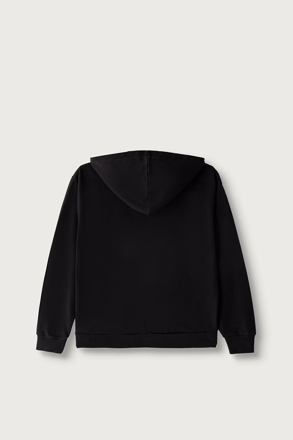 Кофта з капюшоном дитяча з бавовною Napapijri B-NEW BOX LOGO H W колір чорний