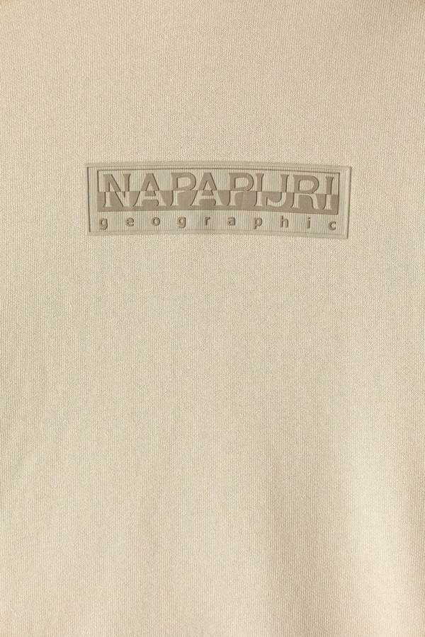 Кофта с капюшоном детская с хлопком Napapijri B-NEW BOX LOGO H W цвет бежевый фото 2