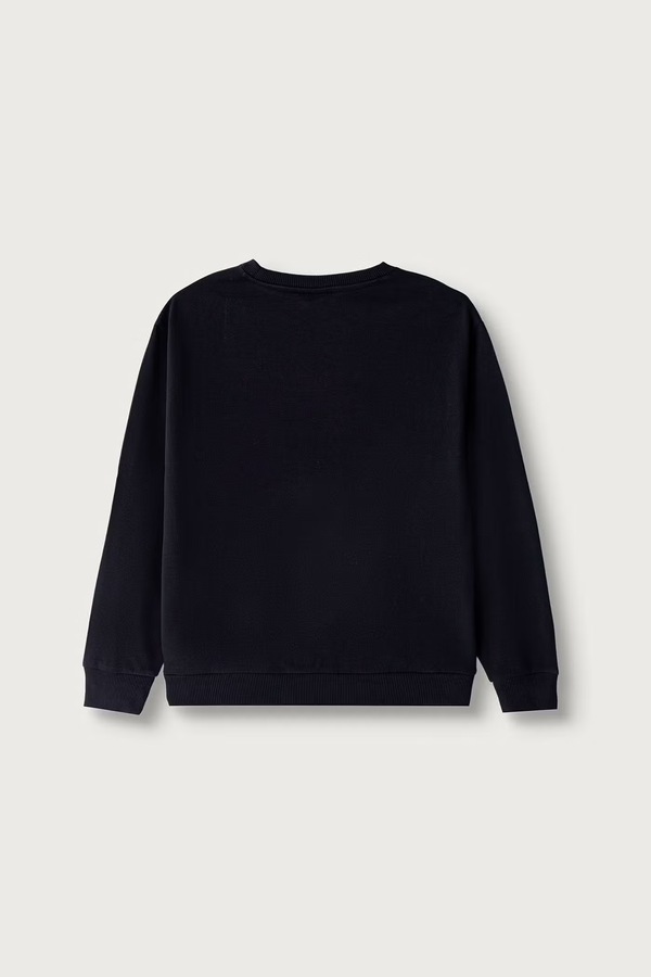 Кофта дитяча з бавовною Napapijri B-NEW BOX LOGO C W колір темно-синій