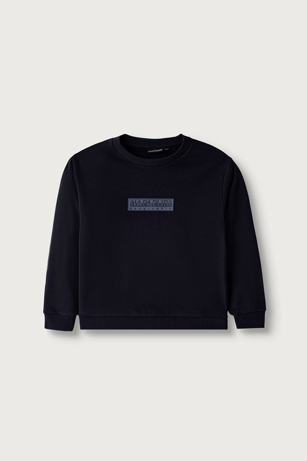 Кофта дитяча з бавовною Napapijri B-NEW BOX LOGO C W колір темно-синій