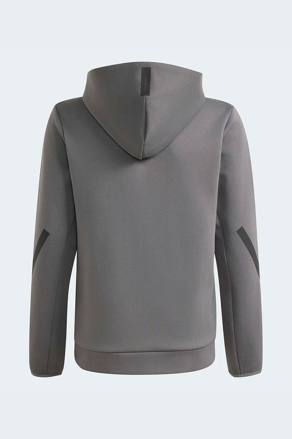 Кофта на застібці з капюшоном дитяча adidas колір сірий фото 2